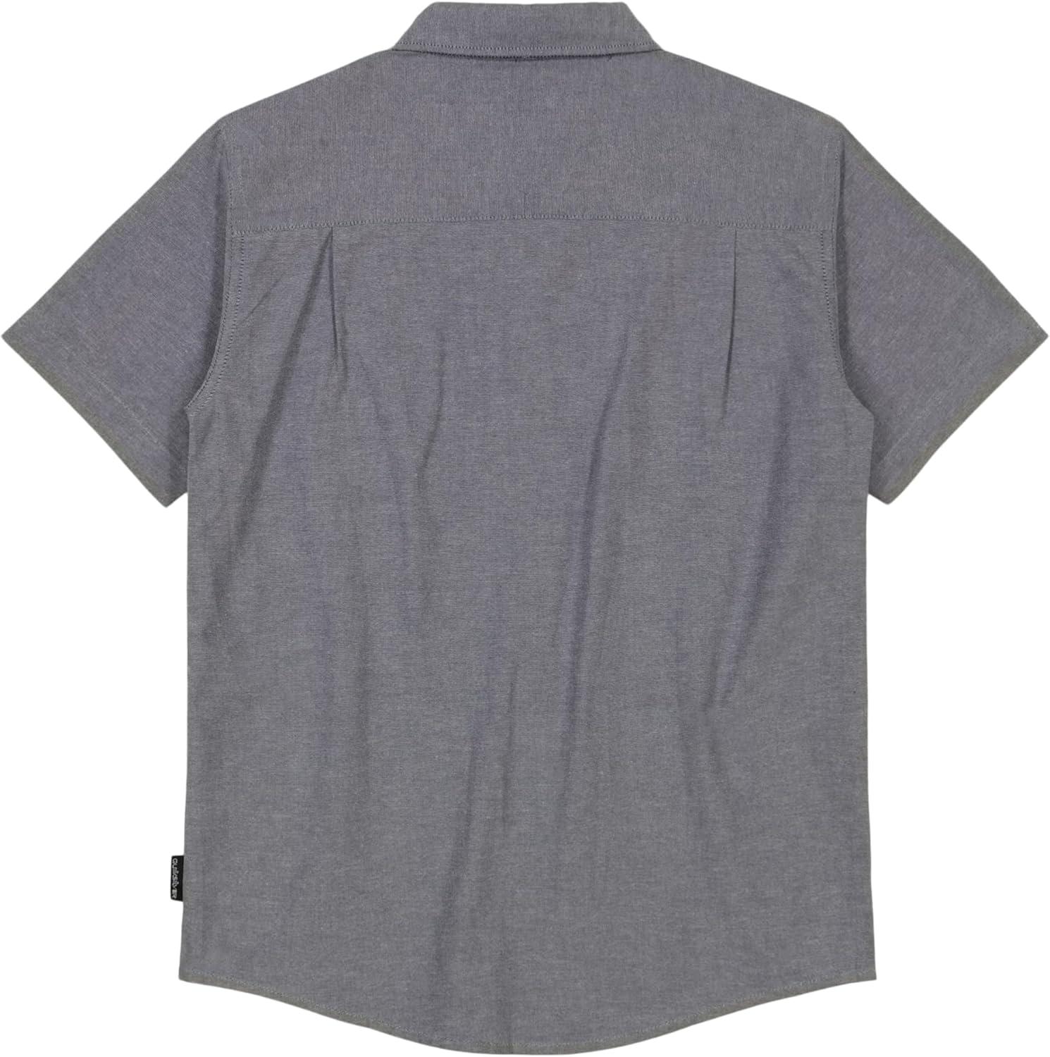 imageQuiksilver Boys Apero Classic Woven Short Sleeve Shirt Button Down Top Stylish ampamp ComfortableVintage Indigo Oxford