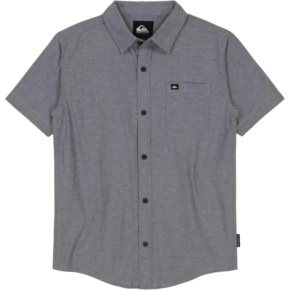 imageQuiksilver Boys Apero Classic Woven Short Sleeve Shirt Button Down Top Stylish ampamp ComfortableVintage Indigo Oxford