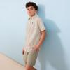 imageQuiksilver Boys Apero Classic Woven Short Sleeve Shirt Button Down Top Stylish ampamp ComfortableLight Peach Stripe