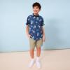 imageQuiksilver Boys Apero Classic Woven Short Sleeve Shirt Button Down Top Stylish ampamp ComfortableNavy Floral