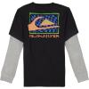 imageQuiksilver Boys Long Sleeve Logo Graphic TShirtTarmac Check