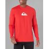 imageQuiksilver Mens Standard Solid Streak Ls Long Sleeve Rashguard Surf TeeQuik Red