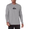imageQuiksilver Mens Standard Solid Streak Ls Long Sleeve Rashguard Surf TeeSleet Heather