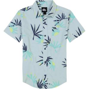 imageQuiksilver Boys Apero Classic Woven Short Sleeve Shirt Button Down Top Stylish ampamp ComfortableIce Flow