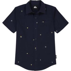 imageQuiksilver Boys Apero Classic Woven Short Sleeve Shirt Button Down Top Stylish ampamp ComfortableNavy Apero