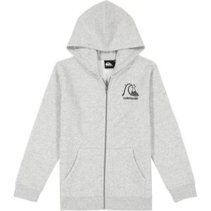 imageQuiksilver Boys FullZip Fleece Hoodie Sweatshirt with Front Pouch PocketGrey Graphic