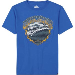 imageQuiksilver Boys Short Sleeve Logo Graphic TShirtNebulas Blue Wave