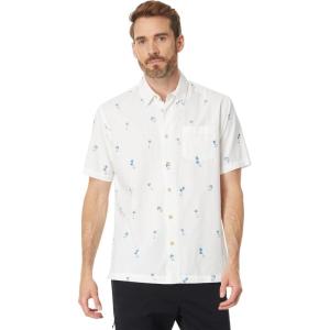 imageQuiksilver Mens Sail Palm Button Up Woven TopAntique White Sail Palms 233