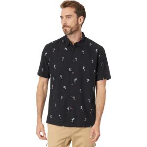 imageQuiksilver Mens Sail Palm Button Up Woven TopBlack Sail Palms 233
