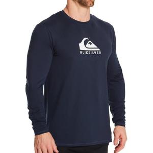 imageQuiksilver Mens Standard Solid Streak Ls Long Sleeve Rashguard Surf TeeNavy Blazer
