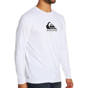 imageQuiksilver Mens Standard Solid Streak Ls Long Sleeve Rashguard Surf TeeWhite