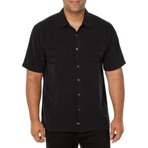 imageQuiksilver Mens Tahiti Palms 4 Button Up Floral Collared ShirtBlack