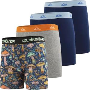 imageQuiksilver Mens Underwear 4 Pack Boxers for Men Supersoft Brushed Polyester Mens Boxer BriefsAssortment 3