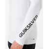 imageQuiksilver Mens Standard All Time Long Sleeve Rashguard UPF 50 Sun Protection Surf ShirtWhite Left Chest