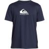 imageQuiksilver Mens Standard Solid Streak Short Sleeve Rashuguard UPF 50 Sun Protection Surf ShirtNavy Blazer