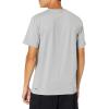 imageQuiksilver Mens Standard Solid Streak Short Sleeve Rashuguard UPF 50 Sun Protection Surf ShirtSleet Grey Small Logo
