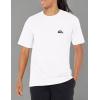 imageQuiksilver Mens Standard Solid Streak Short Sleeve Rashuguard UPF 50 Sun Protection Surf ShirtWhite Small Logo