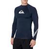 imageQuiksilver Mens Standard All Time Long Sleeve Rashguard UPF 50 Sun Protection Surf ShirtNavy Blazer