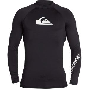 imageQuiksilver Mens Standard All Time Long Sleeve Rashguard UPF 50 Sun Protection Surf ShirtBlack