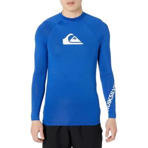 imageQuiksilver Mens Standard All Time Long Sleeve Rashguard UPF 50 Sun Protection Surf ShirtElectric Royal