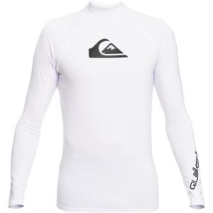 imageQuiksilver Mens Standard All Time Long Sleeve Rashguard UPF 50 Sun Protection Surf ShirtWhite 1