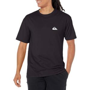 imageQuiksilver Mens Standard Solid Streak Short Sleeve Rashuguard UPF 50 Sun Protection Surf ShirtBlackBlack