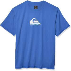 imageQuiksilver Mens Standard Solid Streak Short Sleeve Rashuguard UPF 50 Sun Protection Surf ShirtDazzling Blue