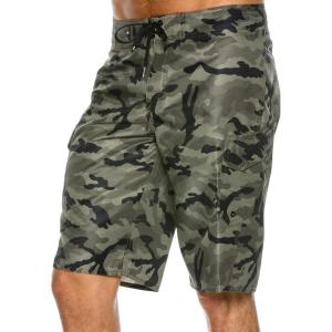 imageQuiksilver Mens Standard Manic 22 Inch Length Cargo Pocket Boardshort Swim TrunkForest Night