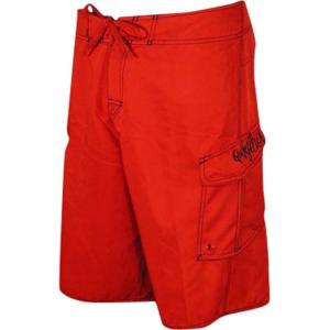 imageQuiksilver Mens Standard Manic 22 Inch Length Cargo Pocket Boardshort Swim TrunkRedBlack