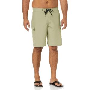 imageQuiksilver Mens Standard Manic 22 Inch Length Cargo Pocket Boardshort Swim TrunkTea
