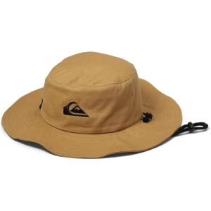 imageQuiksilver Mens Bushmaster Sun Protection Floppy Visor Bucket HatBone Brown