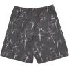 imageQuiksilver Mens Standard Deck Stripe Volley Swim Trunk Bathing SuitBlack Pre Chopsticks Volley