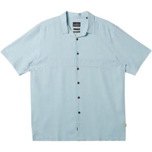 imageQuiksilver Mens Tahiti Palms 4 Button Up Floral Collared ShirtStarlight Blue 241