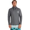imageQuiksilver Mens Standard Angler Hooded Long Sleeve Rashguard Surf Tee ShirtDark Shadow