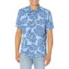imageQuiksilver Mens Waterfall Rain Button Up Woven TopDusk Blue Waterfall Rain 233