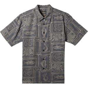 imageQuiksilver Mens Framed Fish Button Up Woven TopBlack Framed Fish Woven