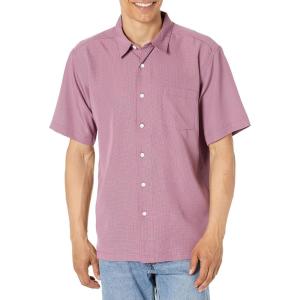 imageQuiksilver Mens Kings Cliff Button Up Woven ShirtMellow Mauve Kingscliff