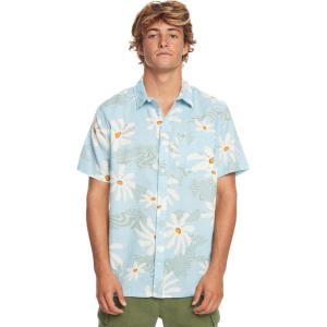 imageQuiksilver Mens Stott Button Up Woven ShirtClear Sky Trippy Floral