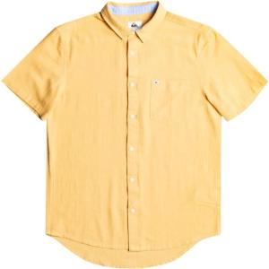 imageQuiksilver Mens Stott Button Up Woven ShirtWheat Time Box