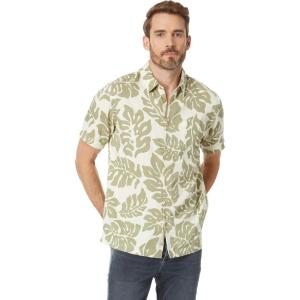 imageQuiksilver Mens Waterfall Rain Button Up Woven TopTea Waterfall Rain 233