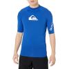 imageQuiksilver Mens Standard All Time Short Sleeve Rashguard UPF 50 Sun Protection Surf ShirtElectric Royal
