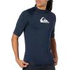 imageQuiksilver Mens Standard All Time Short Sleeve Rashguard UPF 50 Sun Protection Surf ShirtNavy Blazer