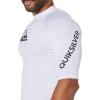 imageQuiksilver Mens Standard All Time Short Sleeve Rashguard UPF 50 Sun Protection Surf ShirtWhite
