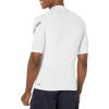 imageQuiksilver Mens Standard All Time Short Sleeve Rashguard UPF 50 Sun Protection Surf ShirtWhite Left Chest