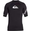 imageQuiksilver Mens Standard All Time Short Sleeve Rashguard UPF 50 Sun Protection Surf ShirtBlack Left Chest