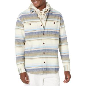 imageQuiksilver Mens Lowest Tide Flannel Woven TopDusk Blue Lowest Tide 233
