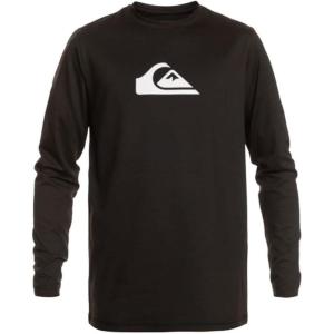 imageQuiksilver Mens Standard Solid Streak Ls Long Sleeve Surf Tee RashguardBlack
