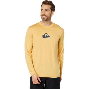 imageQuiksilver Mens Standard Solid Streak Ls Long Sleeve Surf Tee RashguardWheat