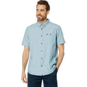 imageQuiksilver Mens Winfall Button Up Woven TopMoroccan Blue