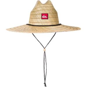imageQuiksilver mens Pierside Straw Lifeguard Beach Straw Sun Hat Natural LargeXLarge USNaturalRed